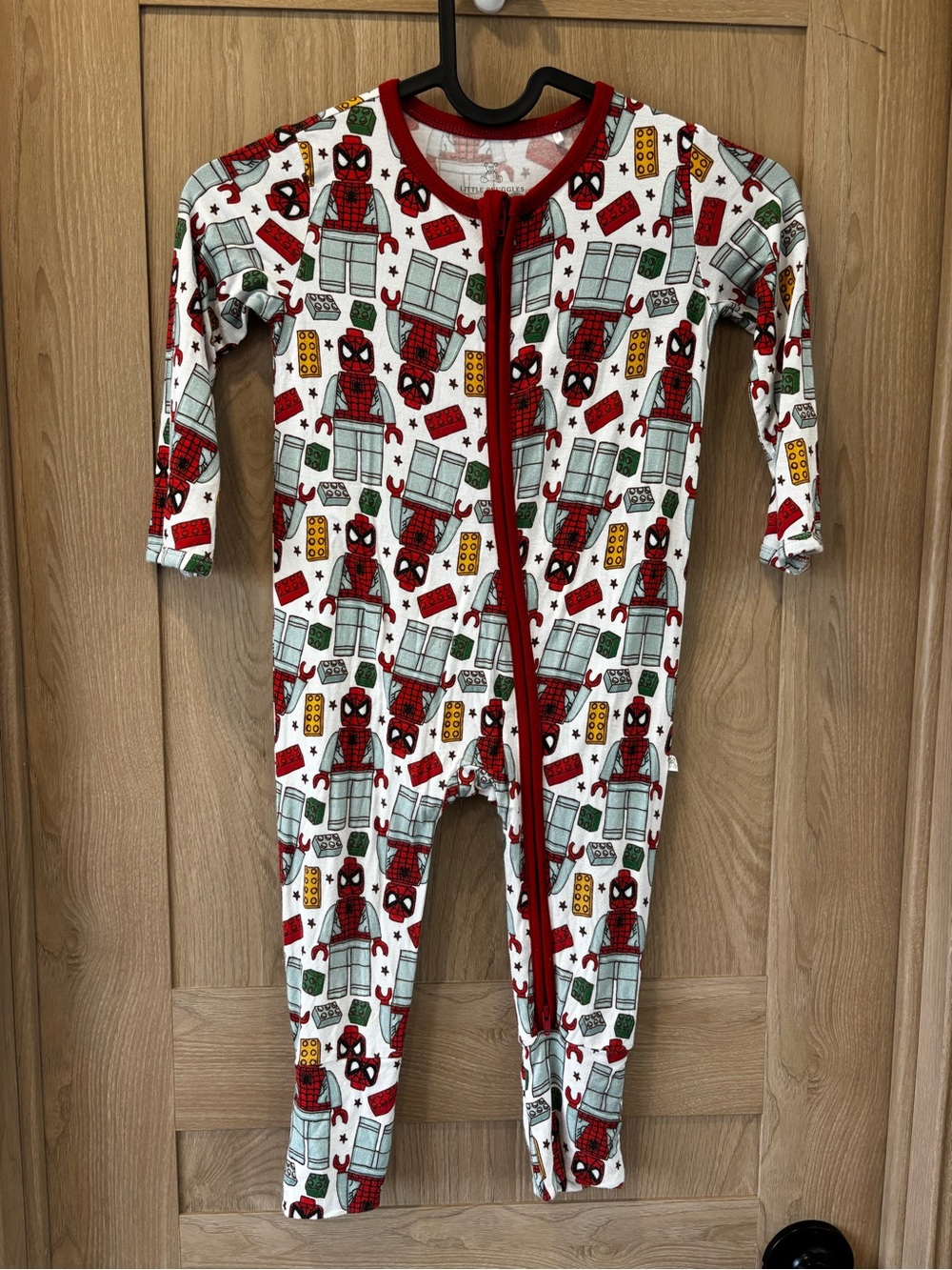 Little Snuggles Spiderman Bamboo Footies Size 2T Pyjamas Pjs Toddler